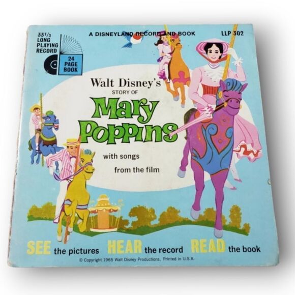 Disney Other - A Disneyland Record And Book Walt Disney's Mary Poppins With Songs From The Film